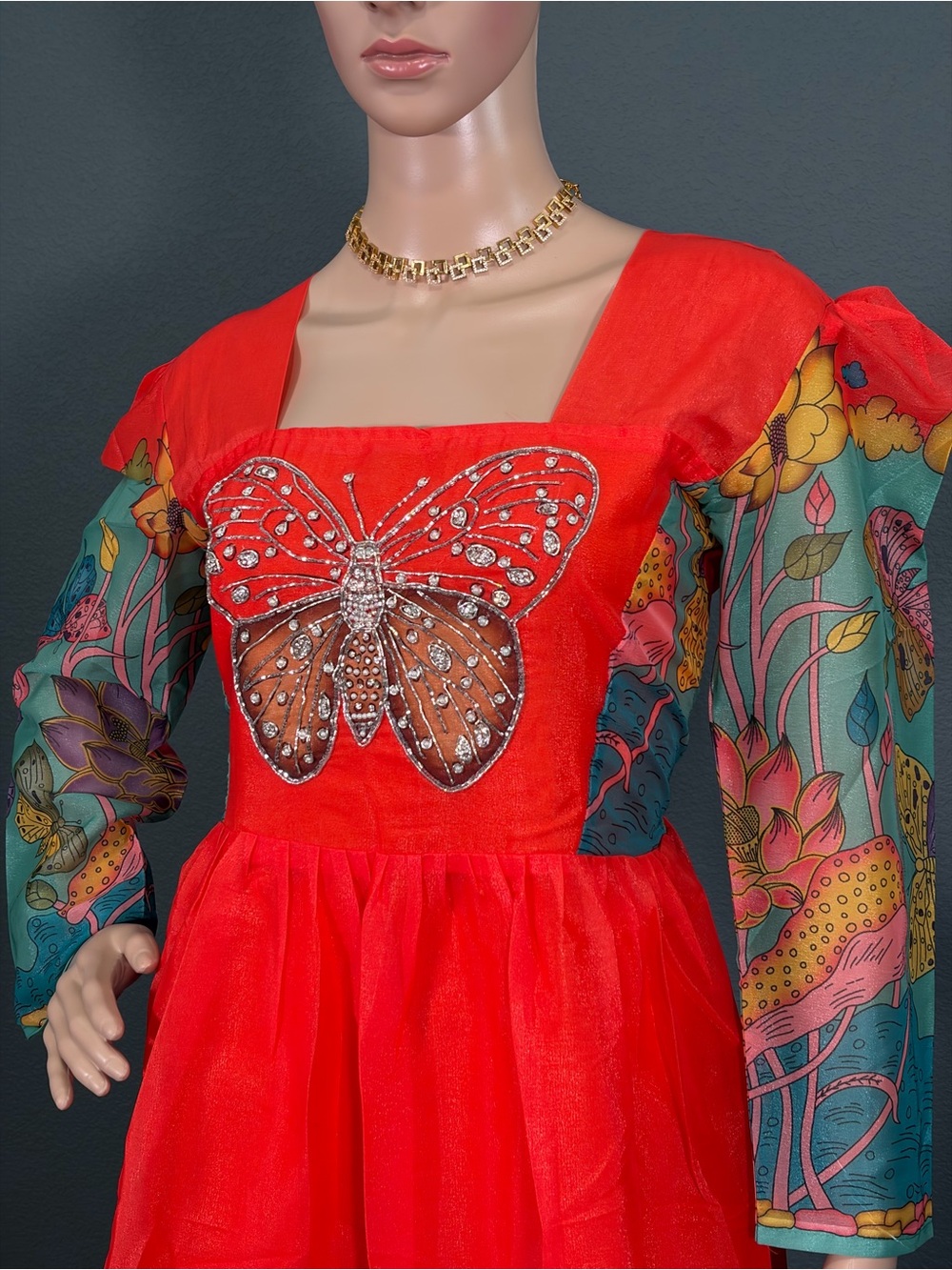 Brand new Butterfly Maxi Dress for women,Bust size - M up to L